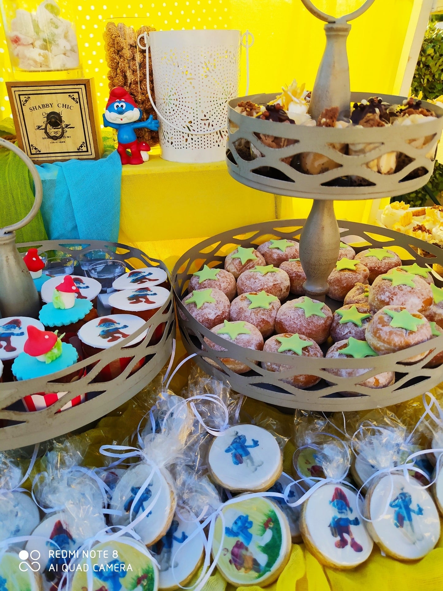 Candy bar 100 ατόμων με θέμα Στρουμφάκια