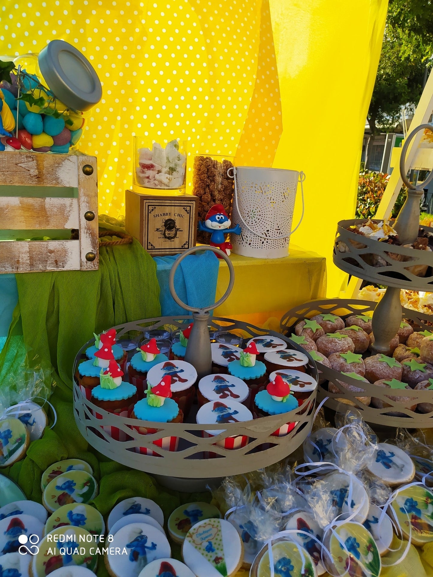 Candy bar 100 ατόμων με θέμα Στρουμφάκια