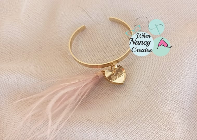 Βραχιόλι bride με φτερό