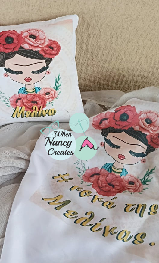 Ποδιά βάφτισης με θέμα Frida Khalo