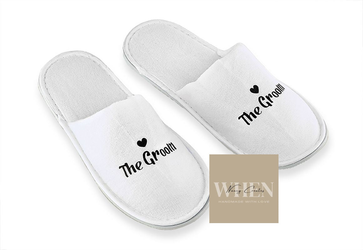 Γαμπριάτικες παντόφλες με λογότυπο Groom one size