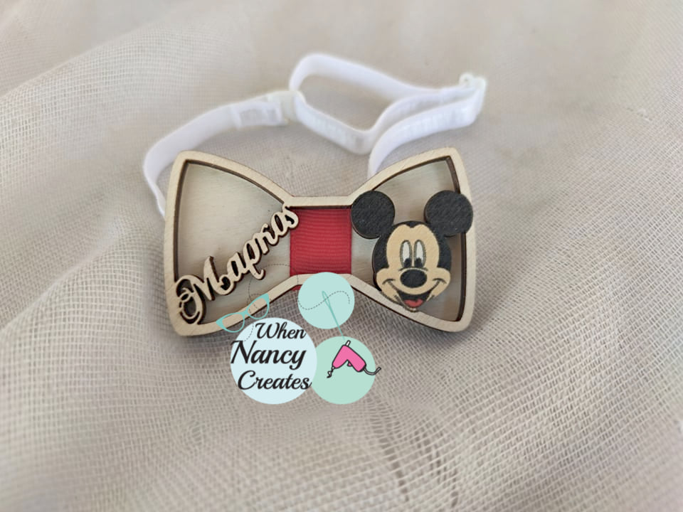 Παιδικό παπιγιόν με θέμα Mickey mouse