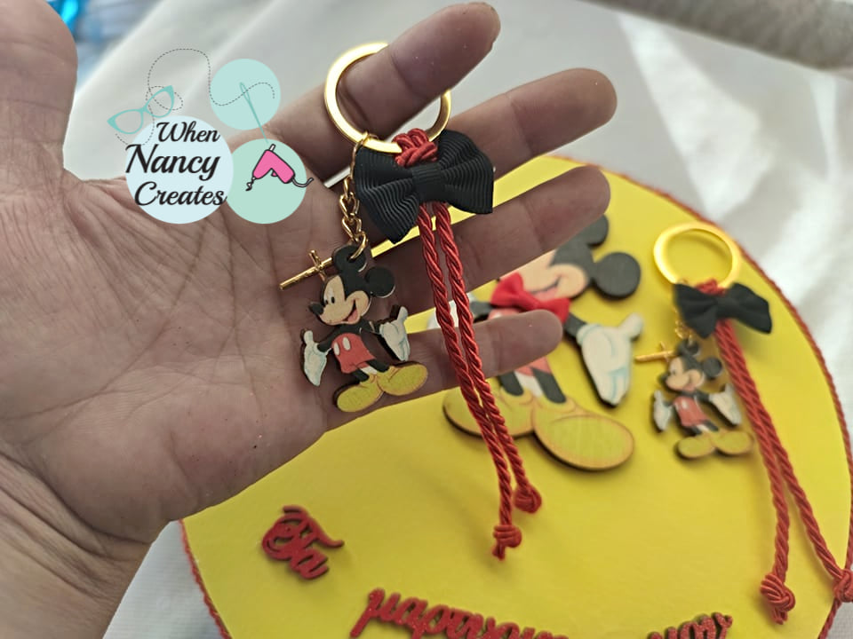 Μαρτυρικά βάφτισης μπρελόκ με θέμα μίκυ μάους