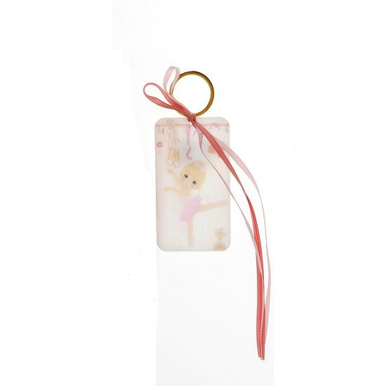 Μπομπονιέρα μπρελόκ με εκτυπωμένο πλέξιγκλας σχέδιο μπαλαρίνα Model:Λ-2