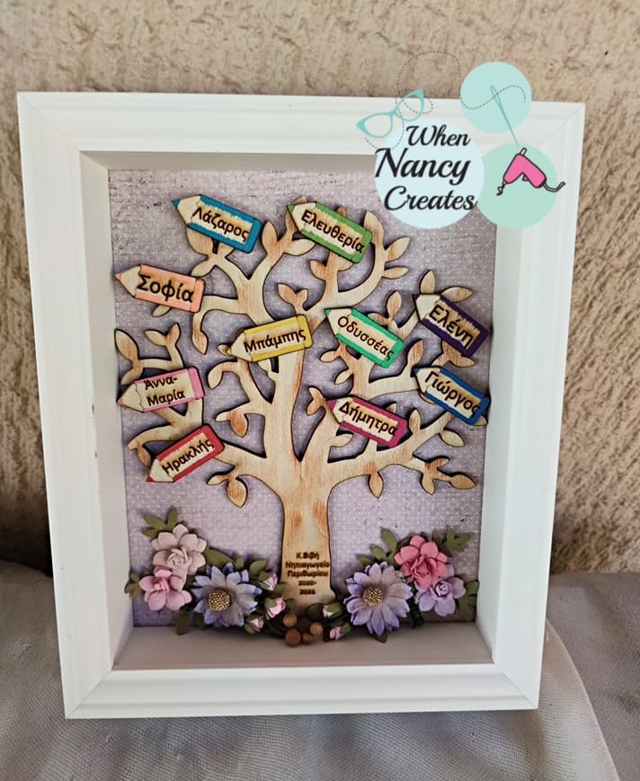 Καδράκι με δέντρο και τα ονόματα όλης της τάξης
