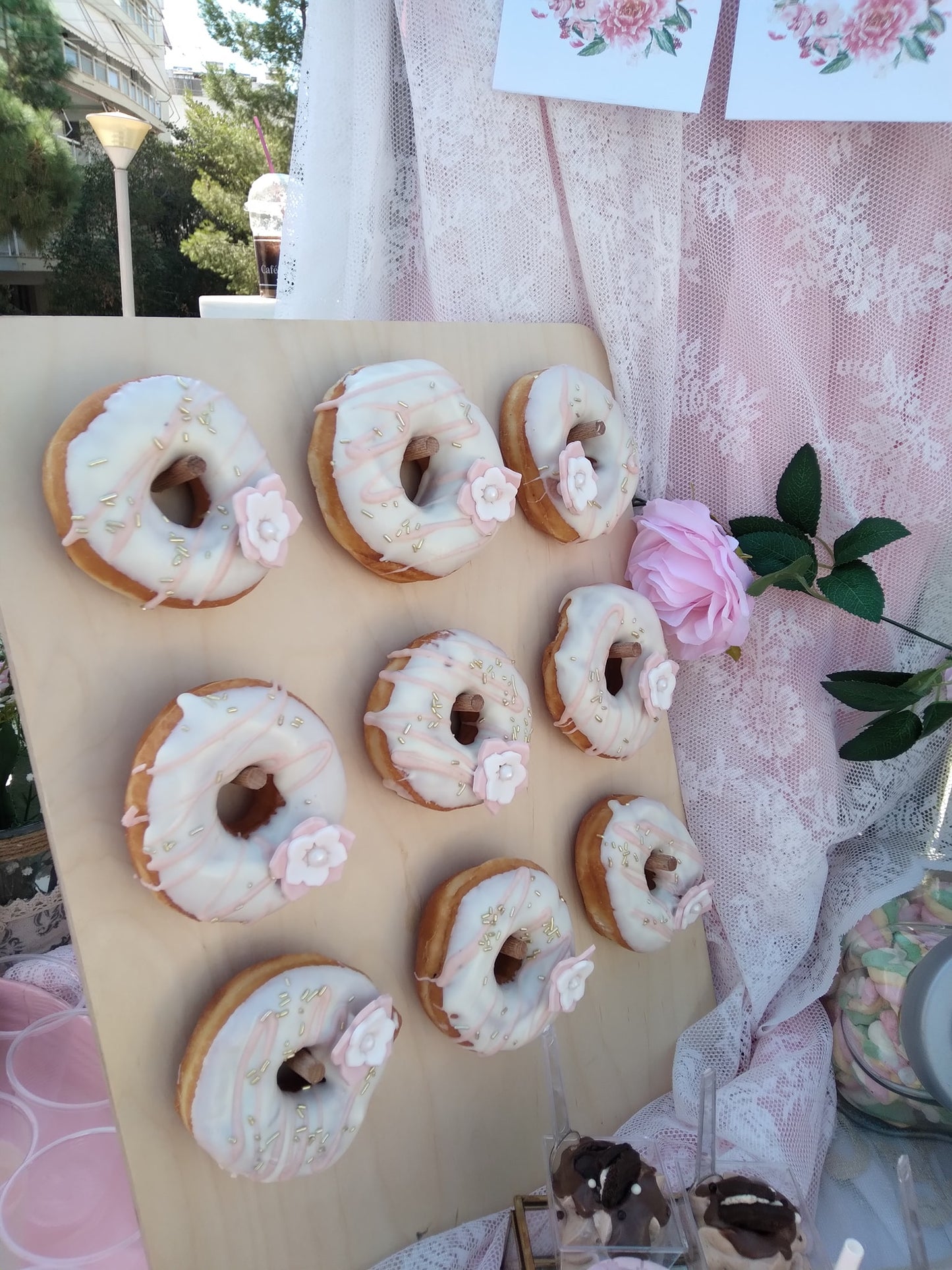 Candy bar 100 ατόμων με θέμα Κύκνος