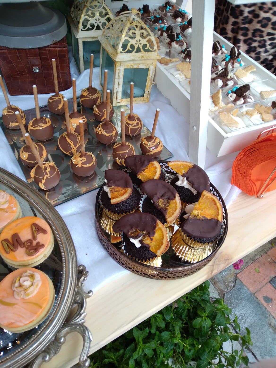 Candy bar 100 ατόμων με θέμα Πορτοκάλι