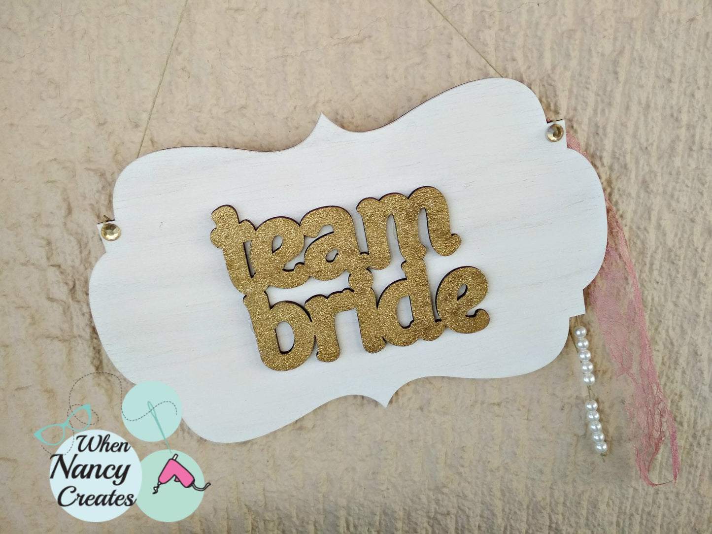 Ταμπελίτσα εισόδου Team bride