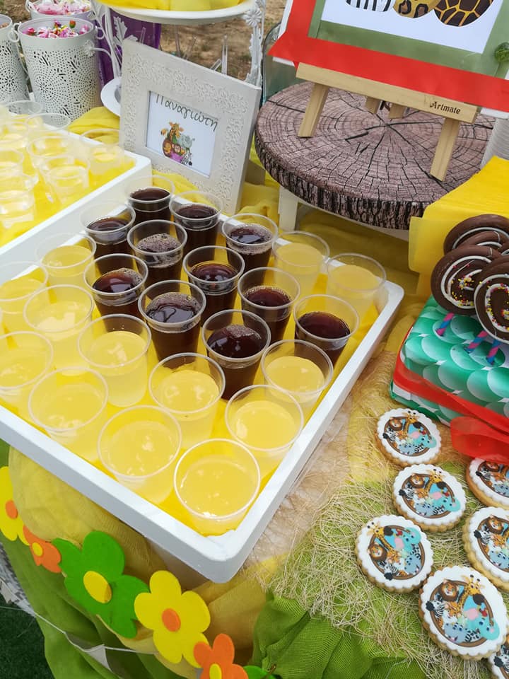 Candy bar 100 ατόμων με θέμα Ζωάκια της ζούγκλας