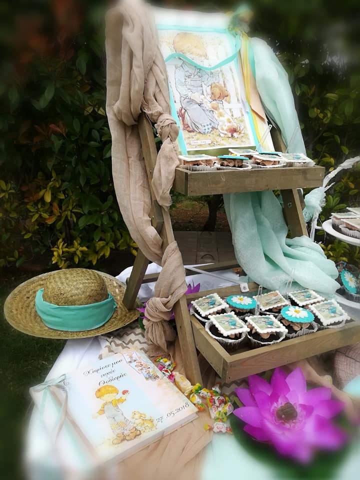 Candy bar 100 ατόμων με θέμα Vintage αγοράκι