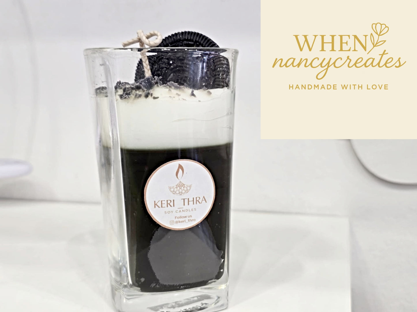 Αρωματικό κερί σόγιας με oreo και άρωμα Μαστίχα