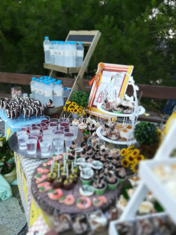 Candy bar 100 ατόμων με θέμα Ζωάκια του δάσους