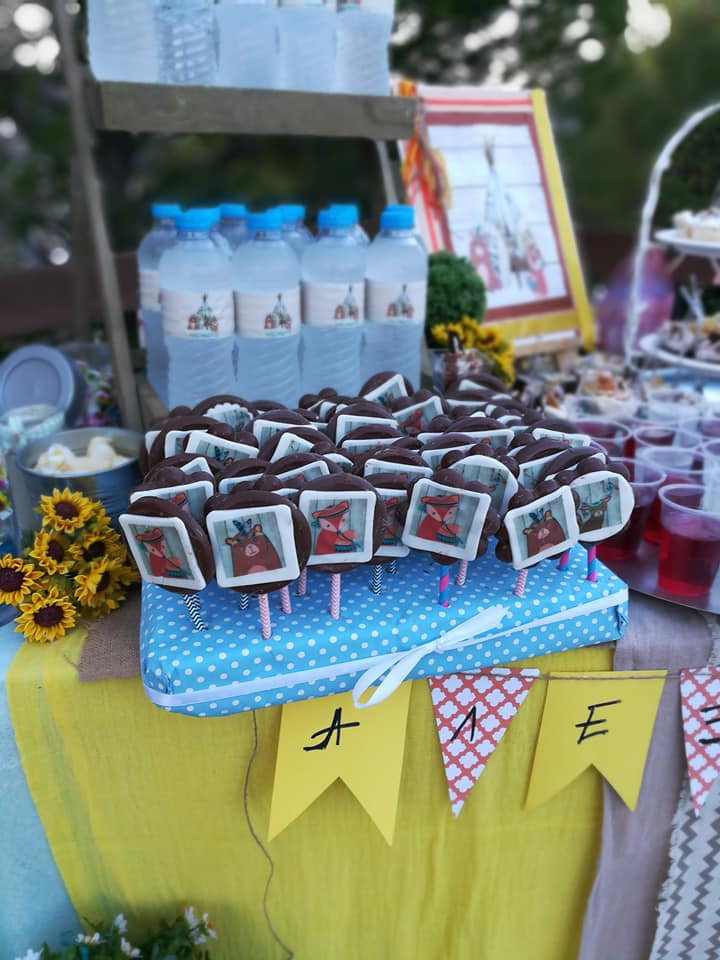 Candy bar 100 ατόμων με θέμα Ζωάκια του δάσους