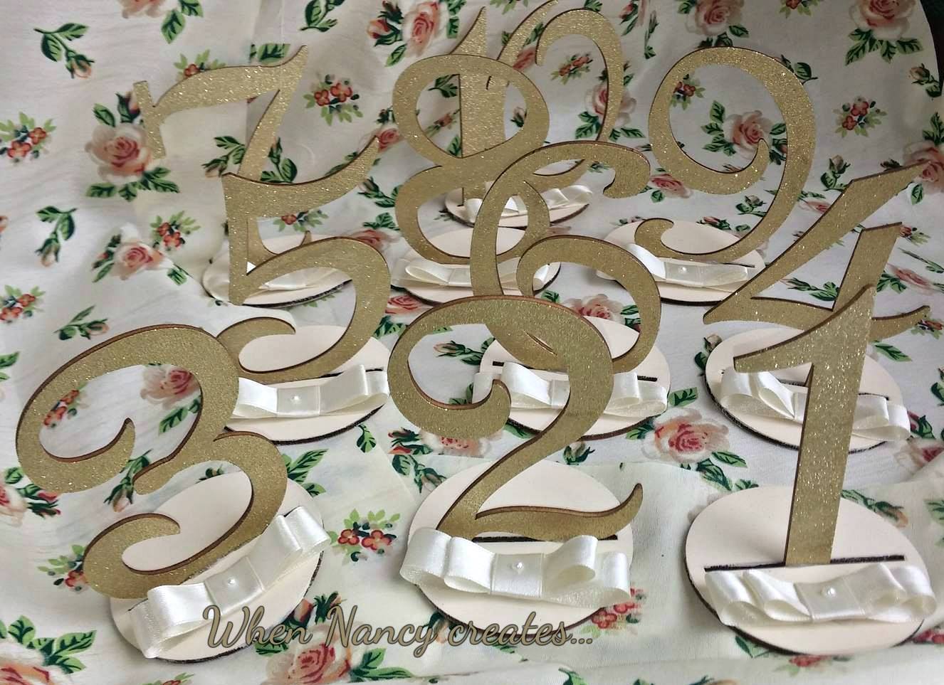 Center pieces για αρίθμηση τραπεζιών