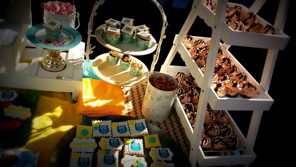 Candy bar 100 ατόμων με θέμα κουκουβάγια