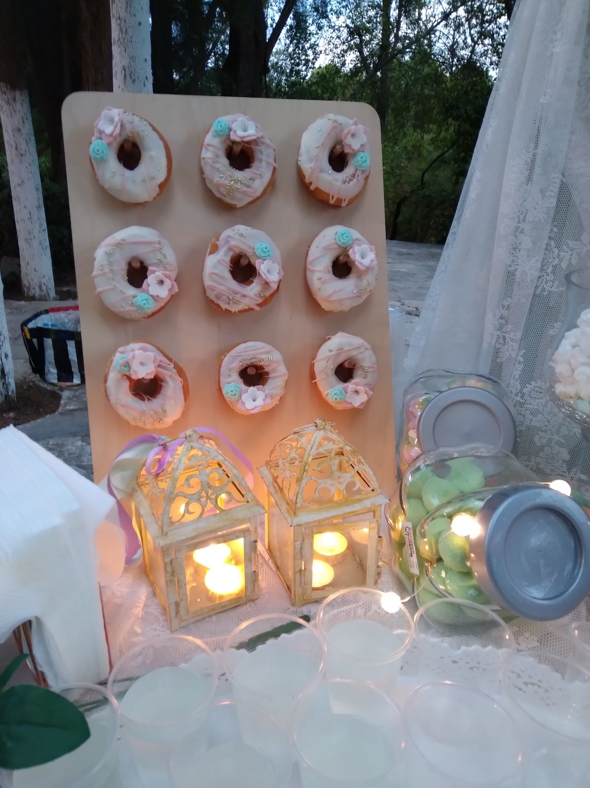 Candy bar 100 ατόμων με θέμα Ρομαντικό