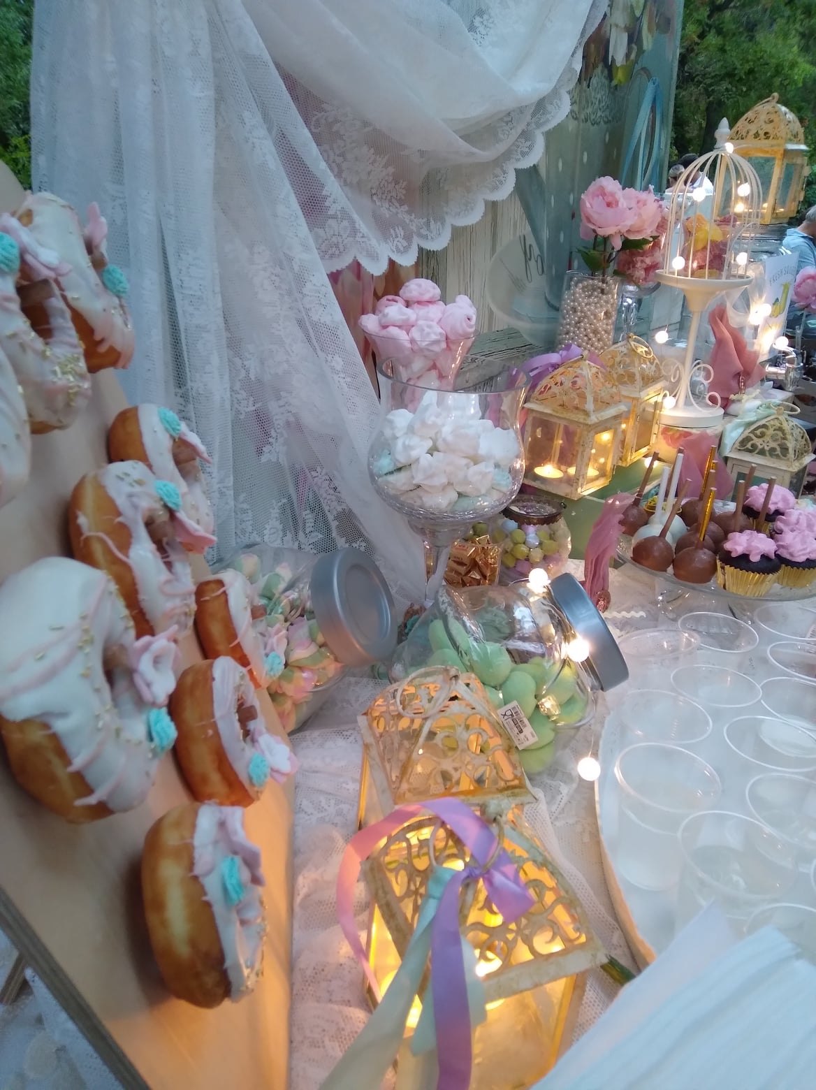 Candy bar 100 ατόμων με θέμα Ρομαντικό
