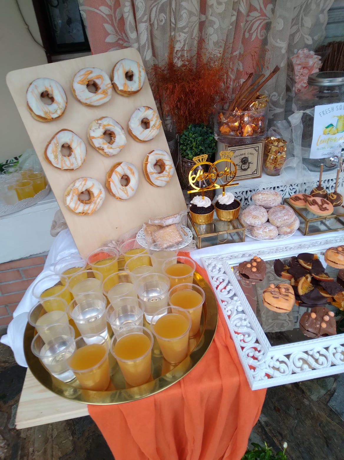 Candy bar 100 ατόμων με θέμα Πορτοκάλι