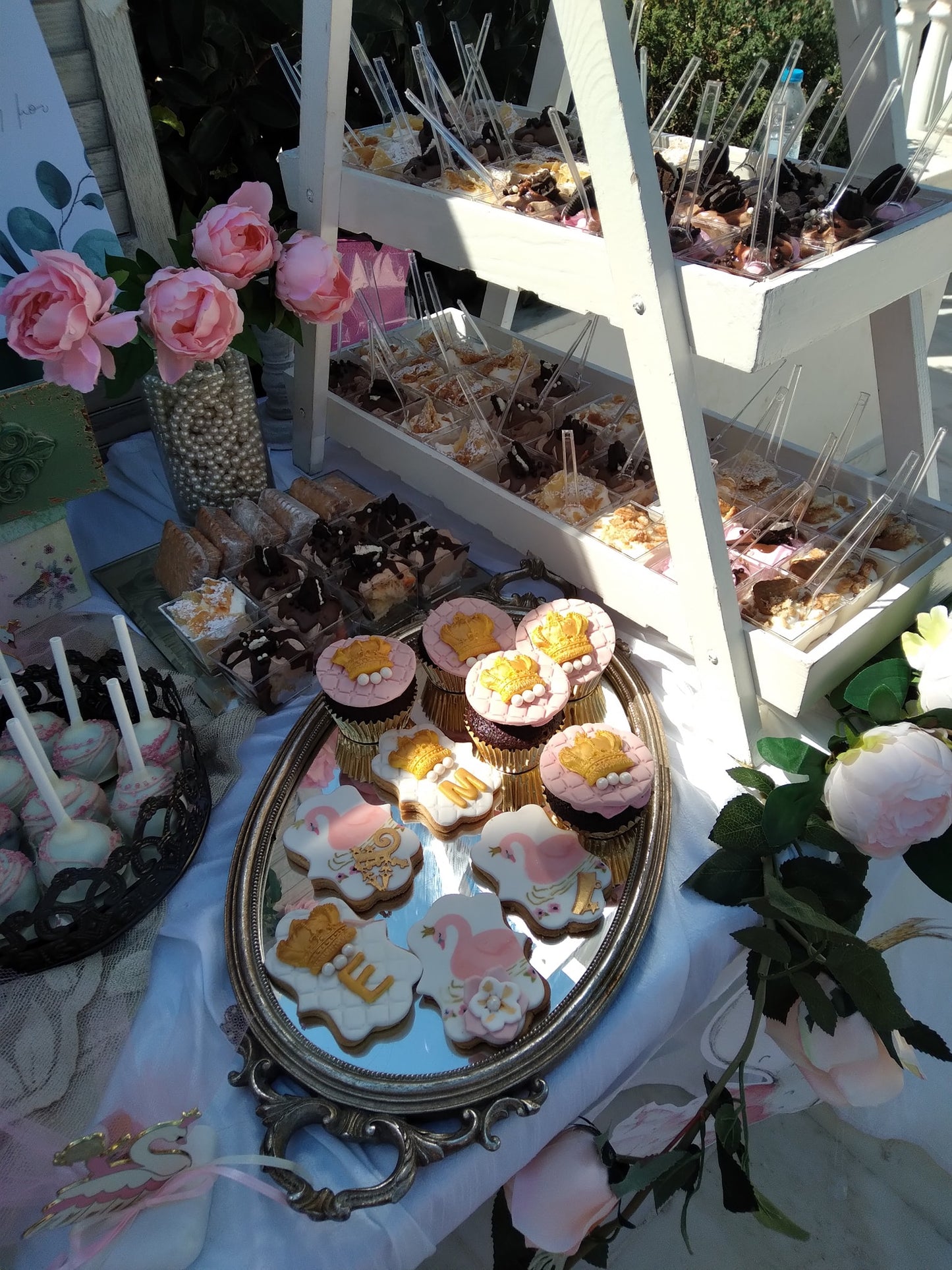 Candy bar 100 ατόμων με θέμα Κύκνος