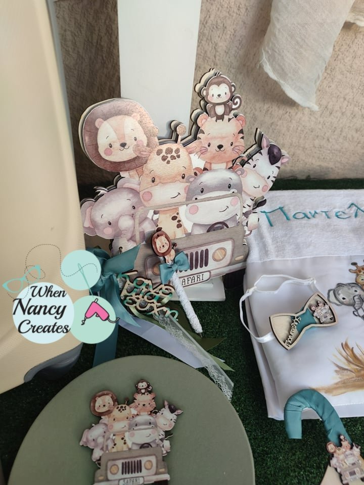 Πακέτο βάφτισης με θέμα ζώα της ζούγκλας