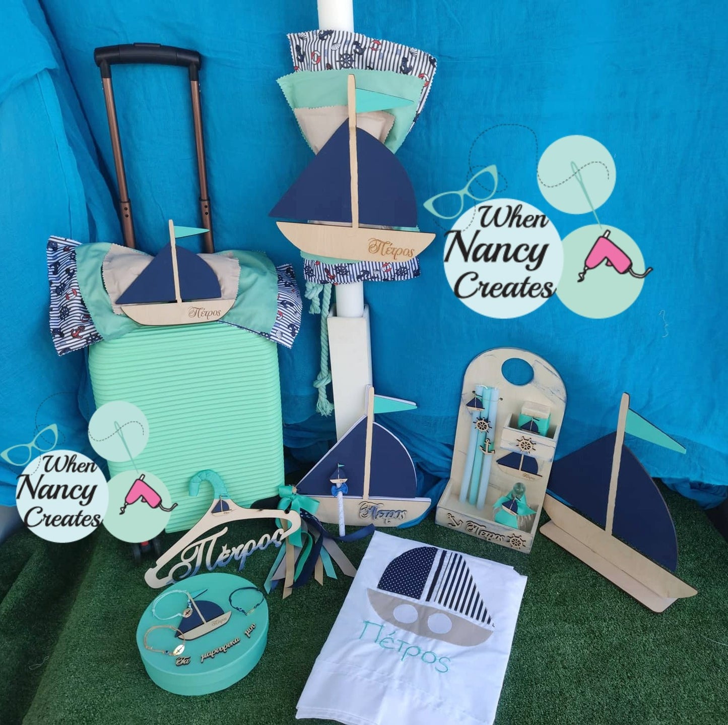 Πακέτο βάφτισης με θέμα καραβάκι