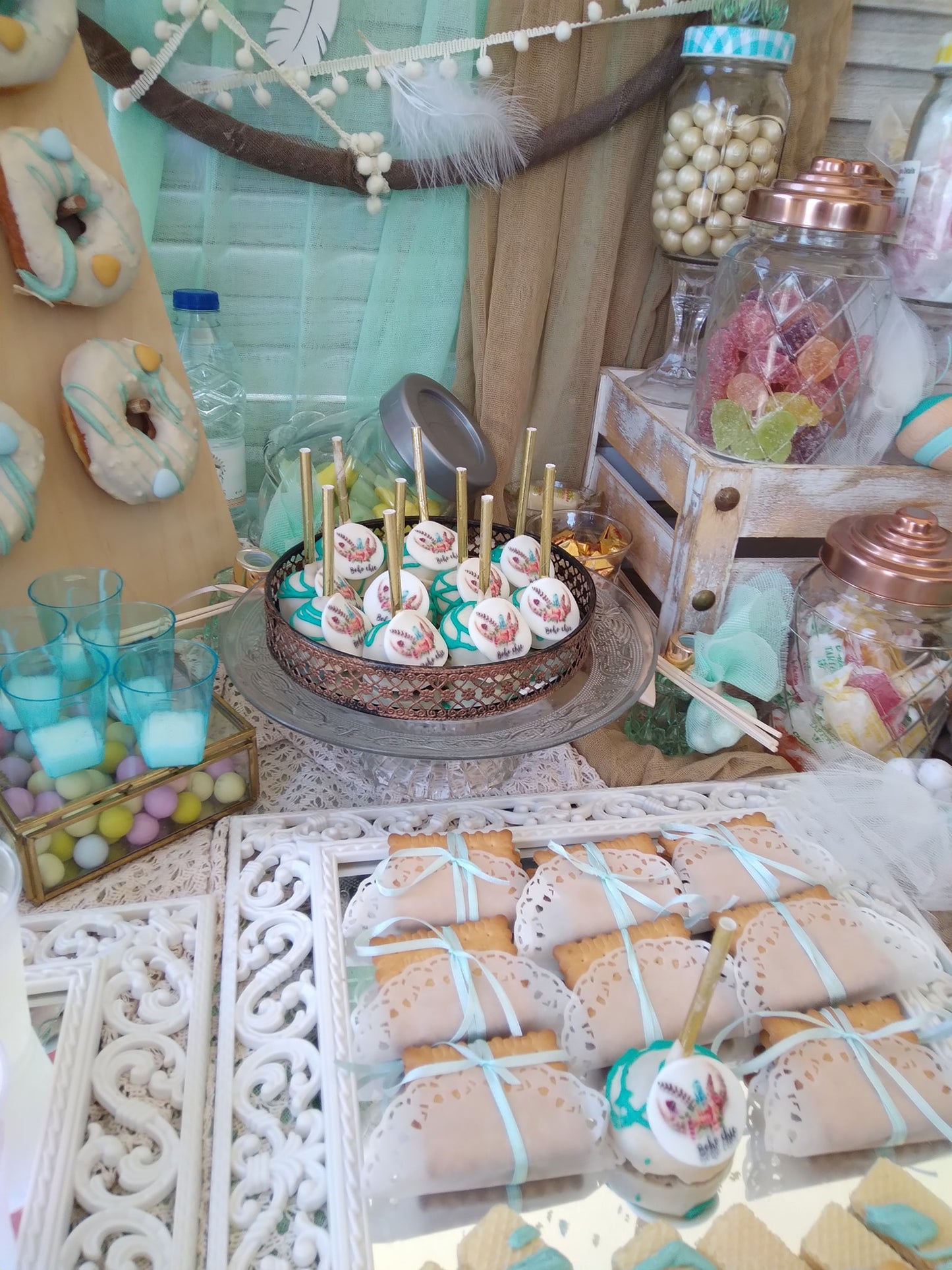 Candy bar 100 ατόμων με θέμα Boho ονειροπαγίδα
