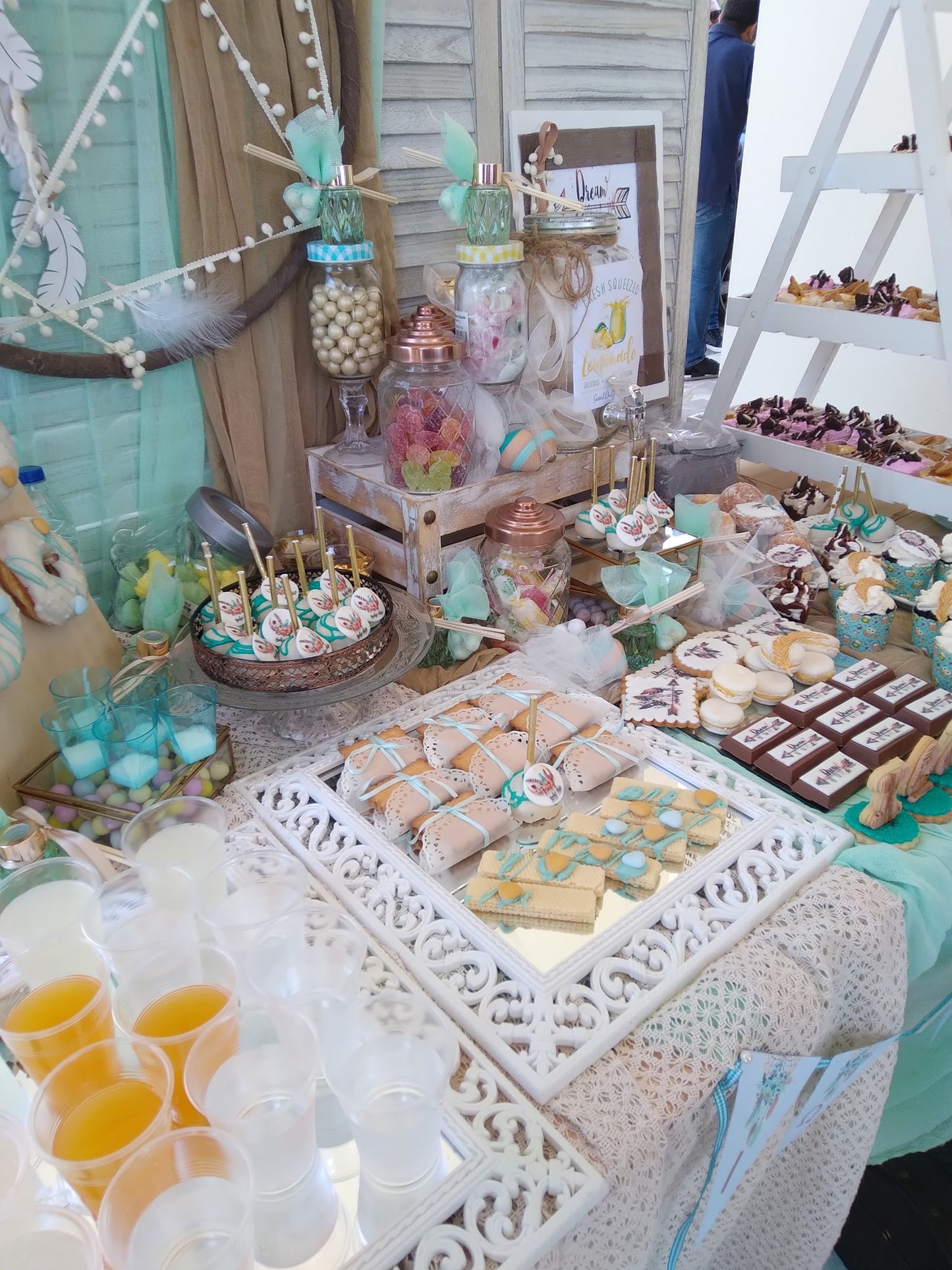 Candy bar 100 ατόμων με θέμα Boho ονειροπαγίδα