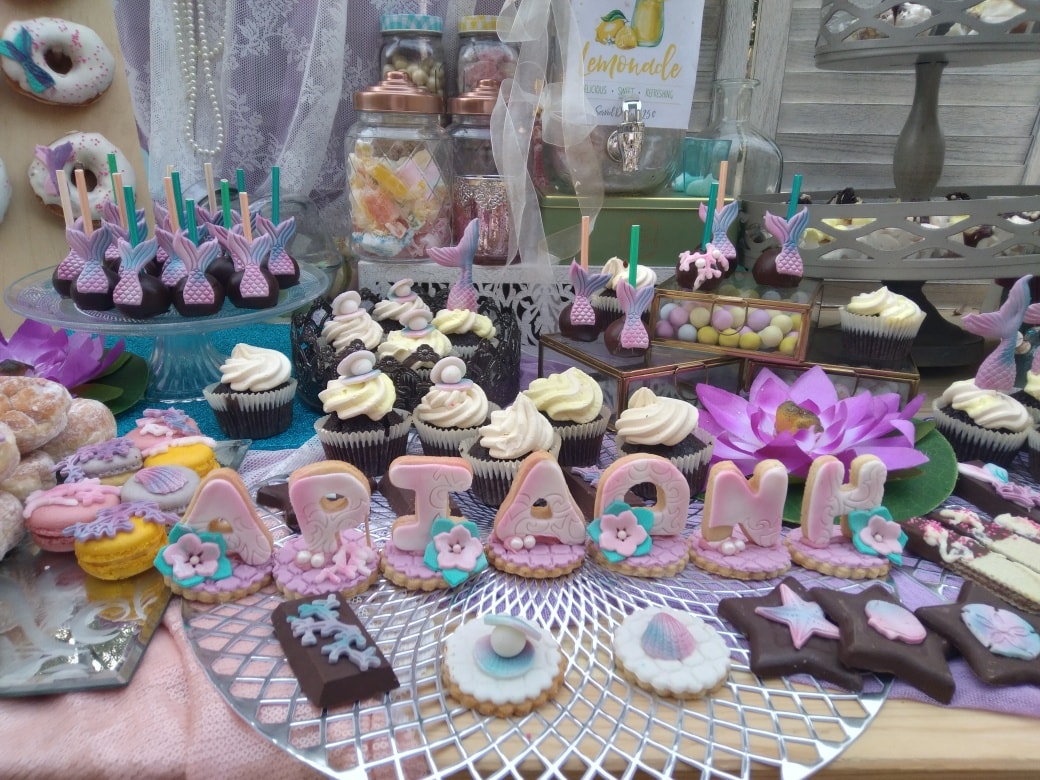 Candy bar 100 ατόμων με θέμα Γοργόνα