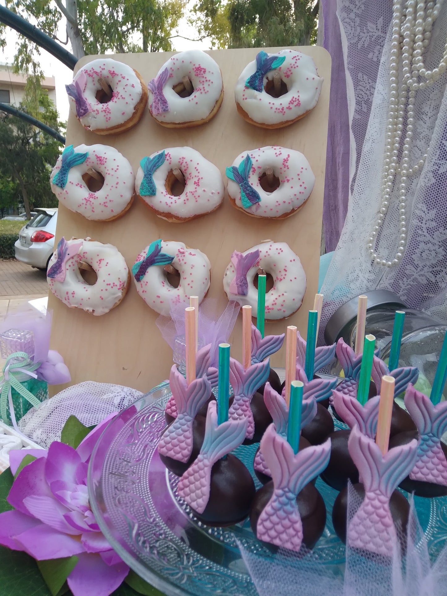 Candy bar 100 ατόμων με θέμα Γοργόνα