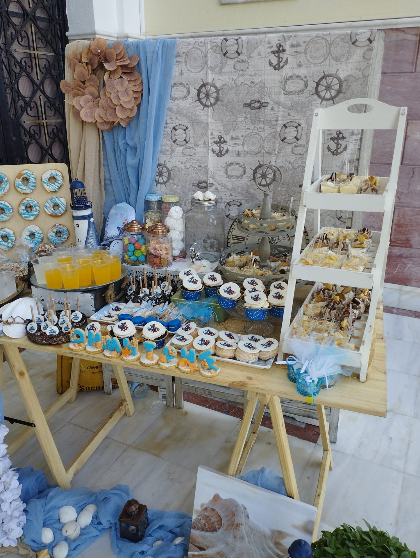 Candy bar 100 ατόμων με θέμα Ναυτικό