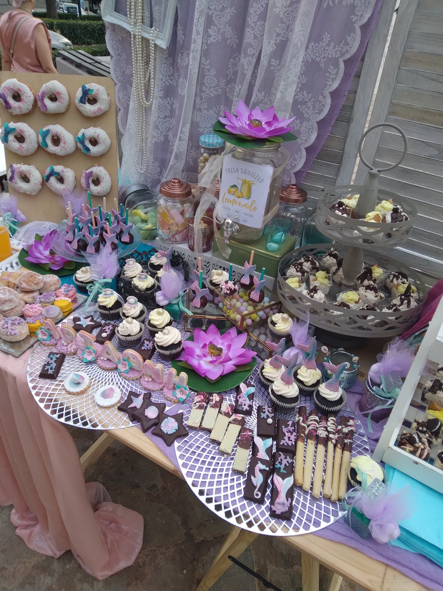 Candy bar 100 ατόμων με θέμα Γοργόνα