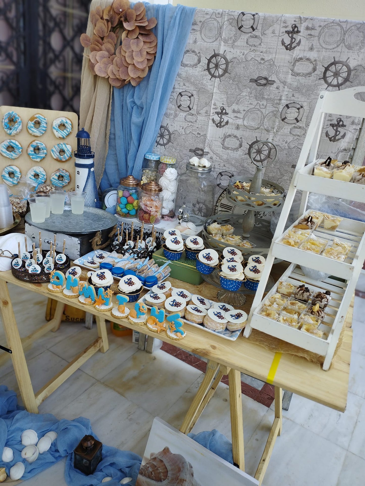 Candy bar 100 ατόμων με θέμα Ναυτικό