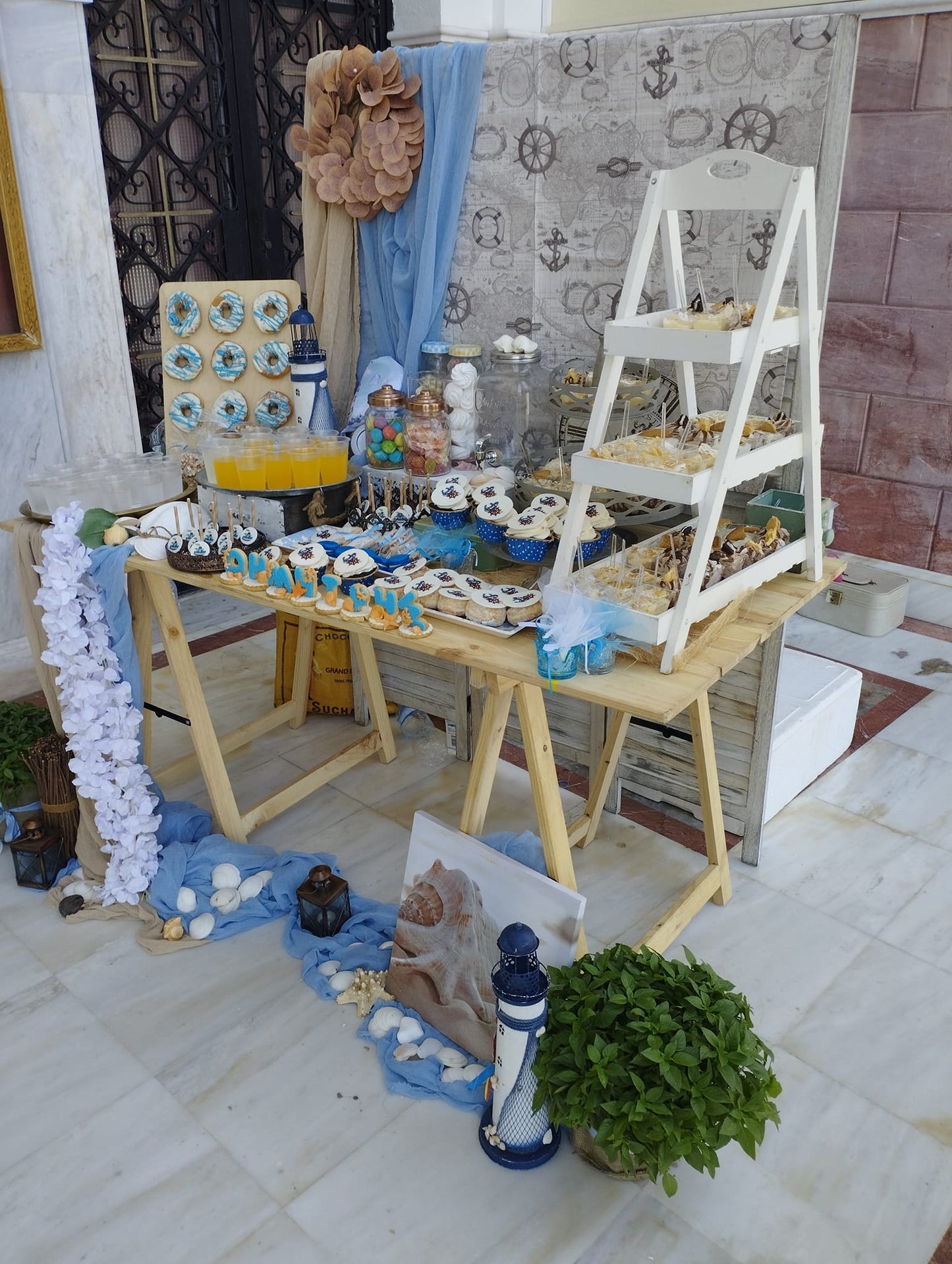 Candy bar 100 ατόμων με θέμα Ναυτικό
