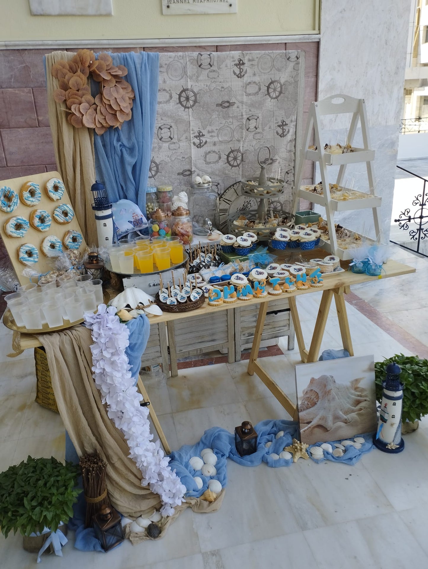 Candy bar 100 ατόμων με θέμα Ναυτικό