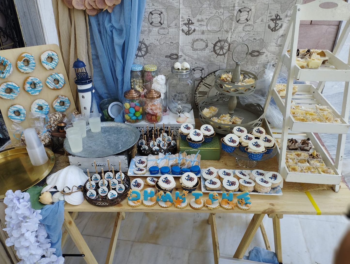 Candy bar 100 ατόμων με θέμα Ναυτικό