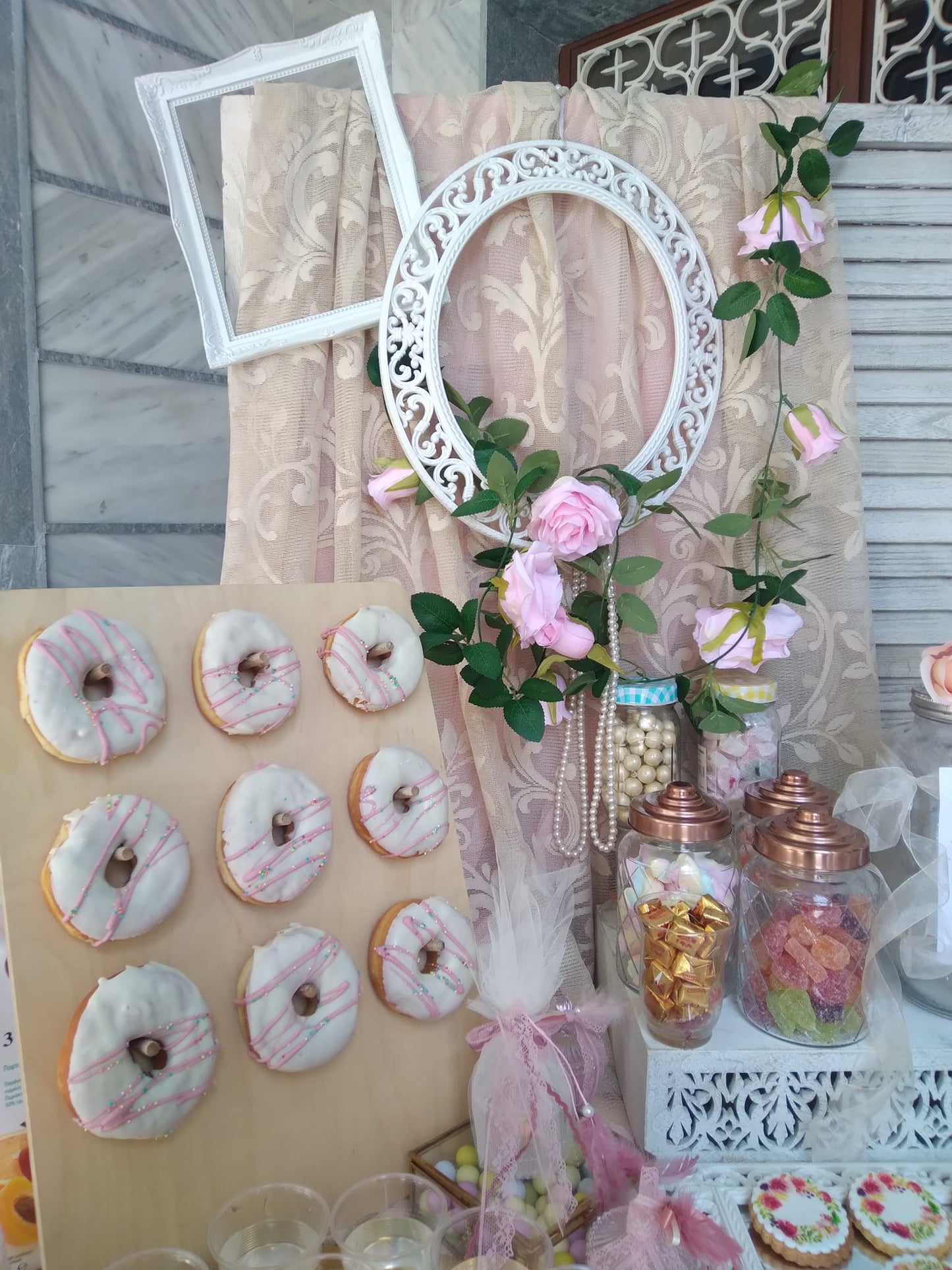 Candy bar 100 ατόμων με θέμα Λουλούδια