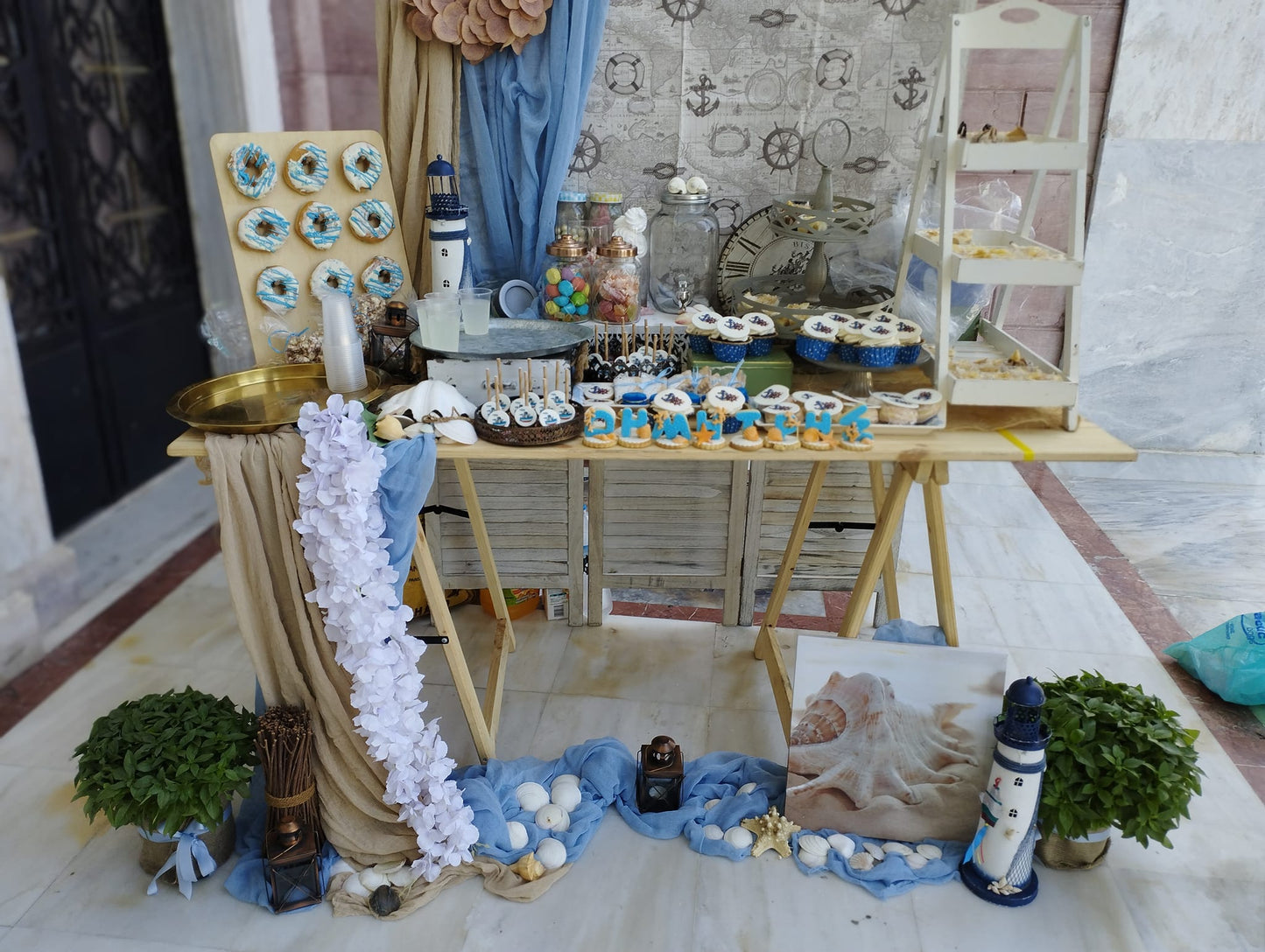 Candy bar 100 ατόμων με θέμα Ναυτικό
