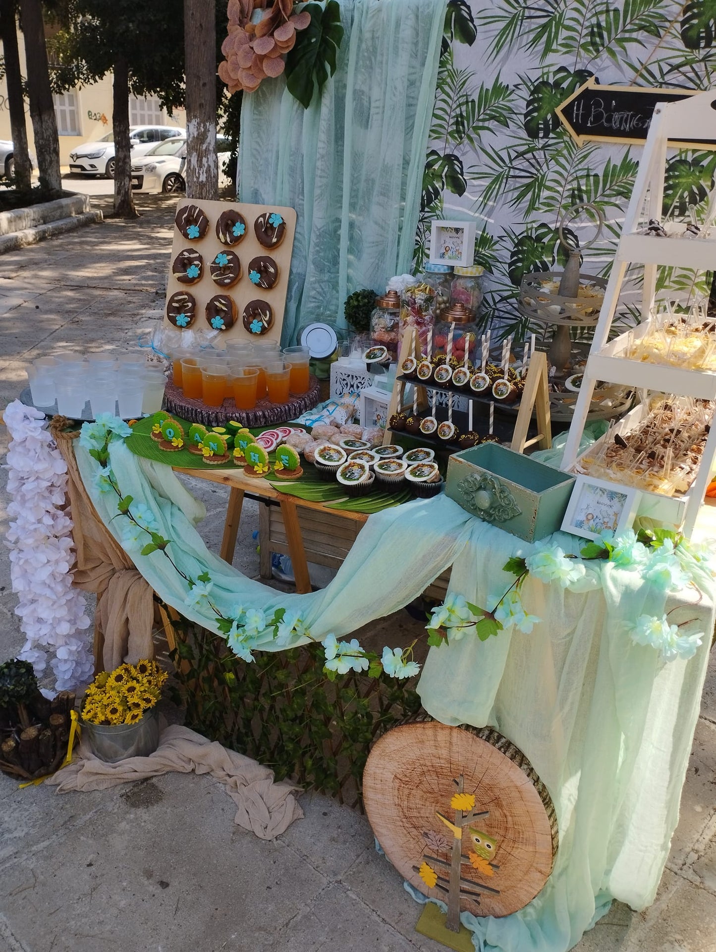 Candy bar 100 ατόμων με θέμα Jungle