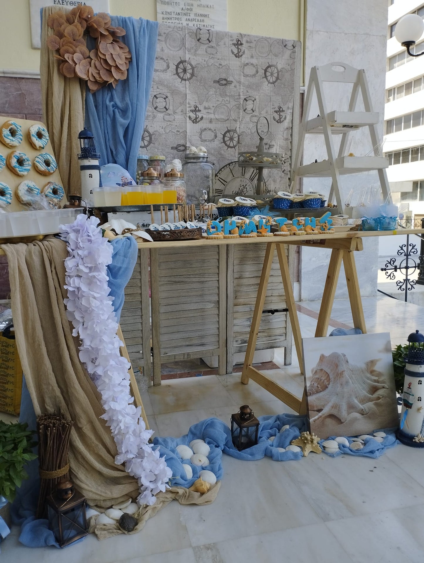 Candy bar 100 ατόμων με θέμα Ναυτικό