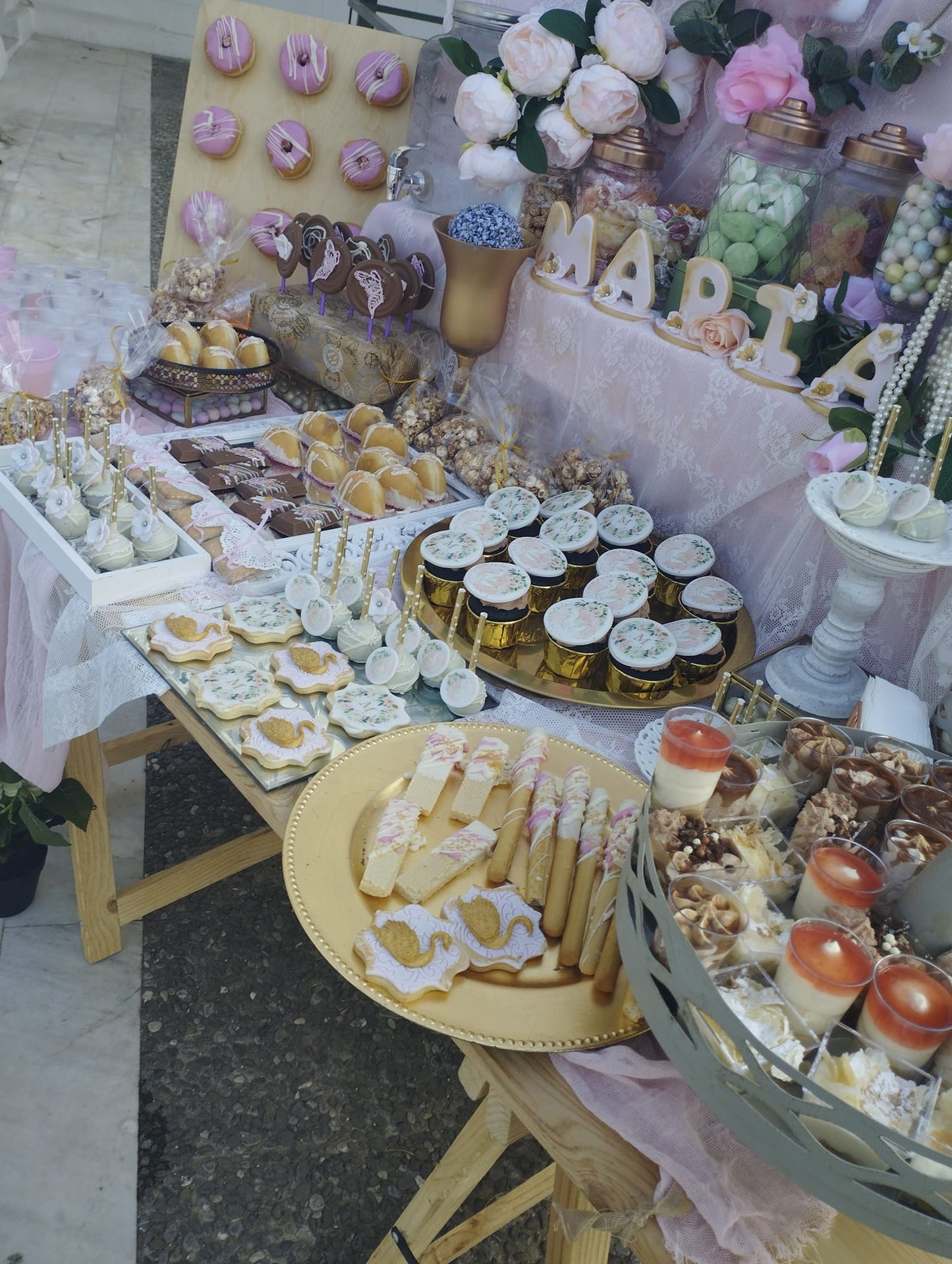Candy bar 100 ατόμων με θέμα Κύκνος