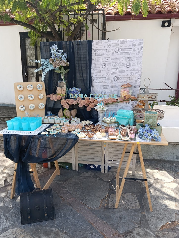 Candy bar 100 ατόμων με θέμα ταξίδια
