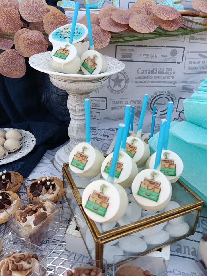 Candy bar 100 ατόμων με θέμα ταξίδια