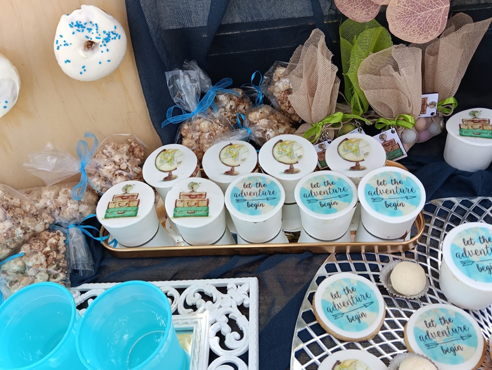 Candy bar 100 ατόμων με θέμα ταξίδια