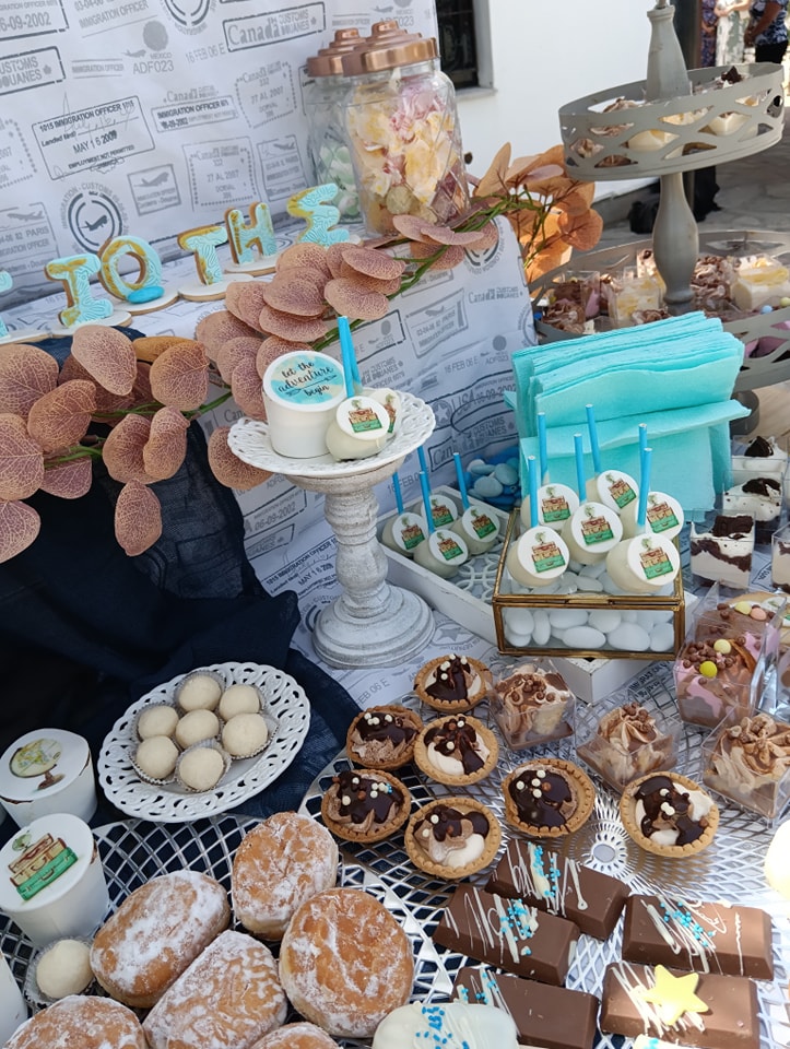 Candy bar 100 ατόμων με θέμα ταξίδια