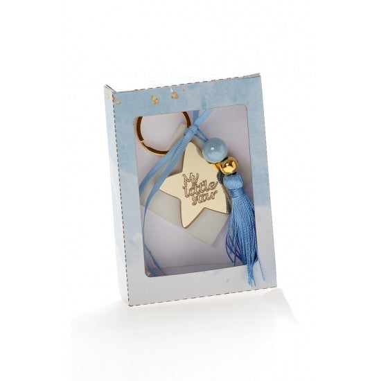 Μπομπονιέρα χάρτινό κουτάκι με αρωματική βάση ρόμβος και χρυσό πλεξιγκλάς μπρελόκ σχέδιο αστέρι Model:Κ-6