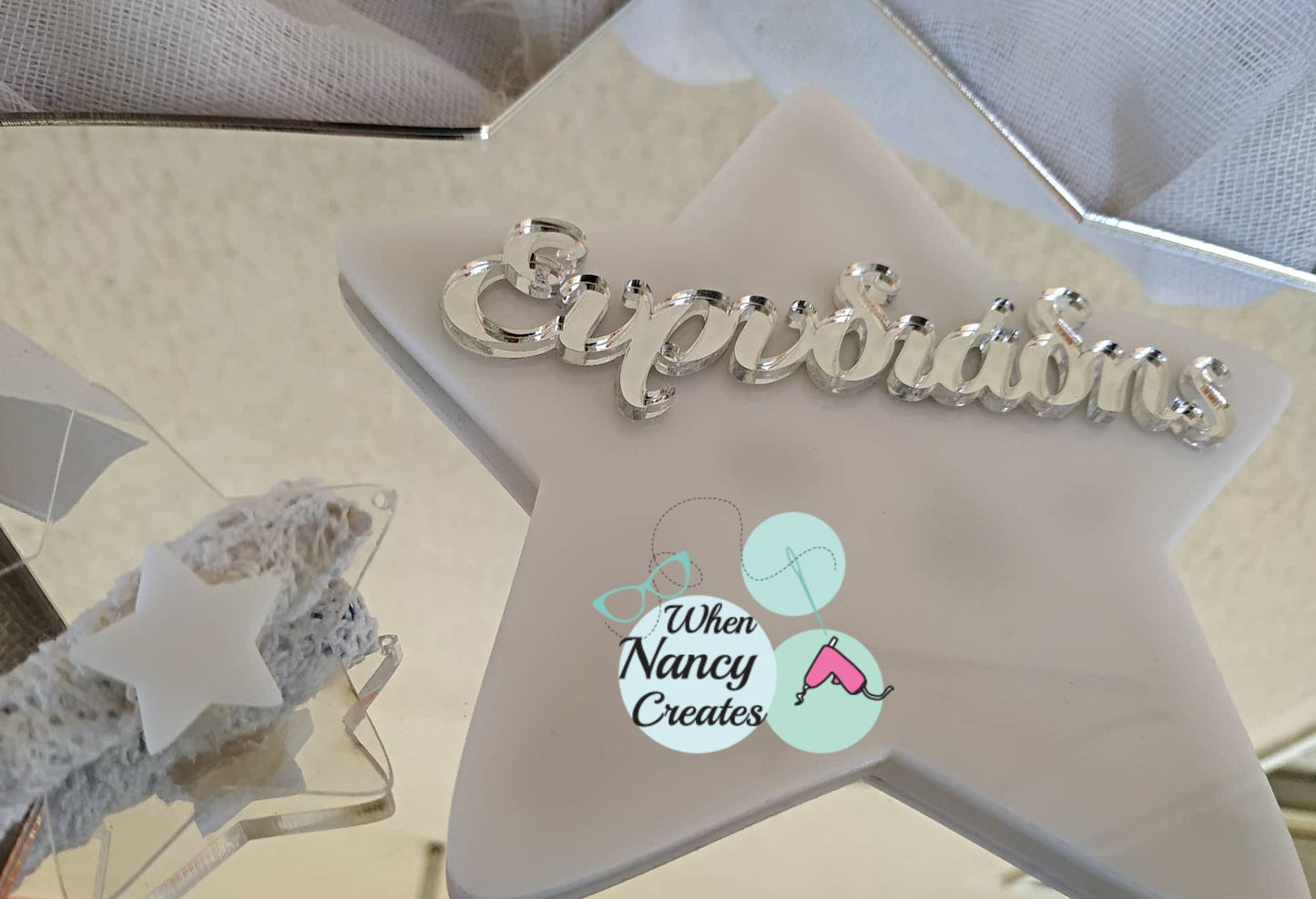 Plexiglass βιβλίο ευχών ασορτί με το στυλό του με θέμα αστέρι