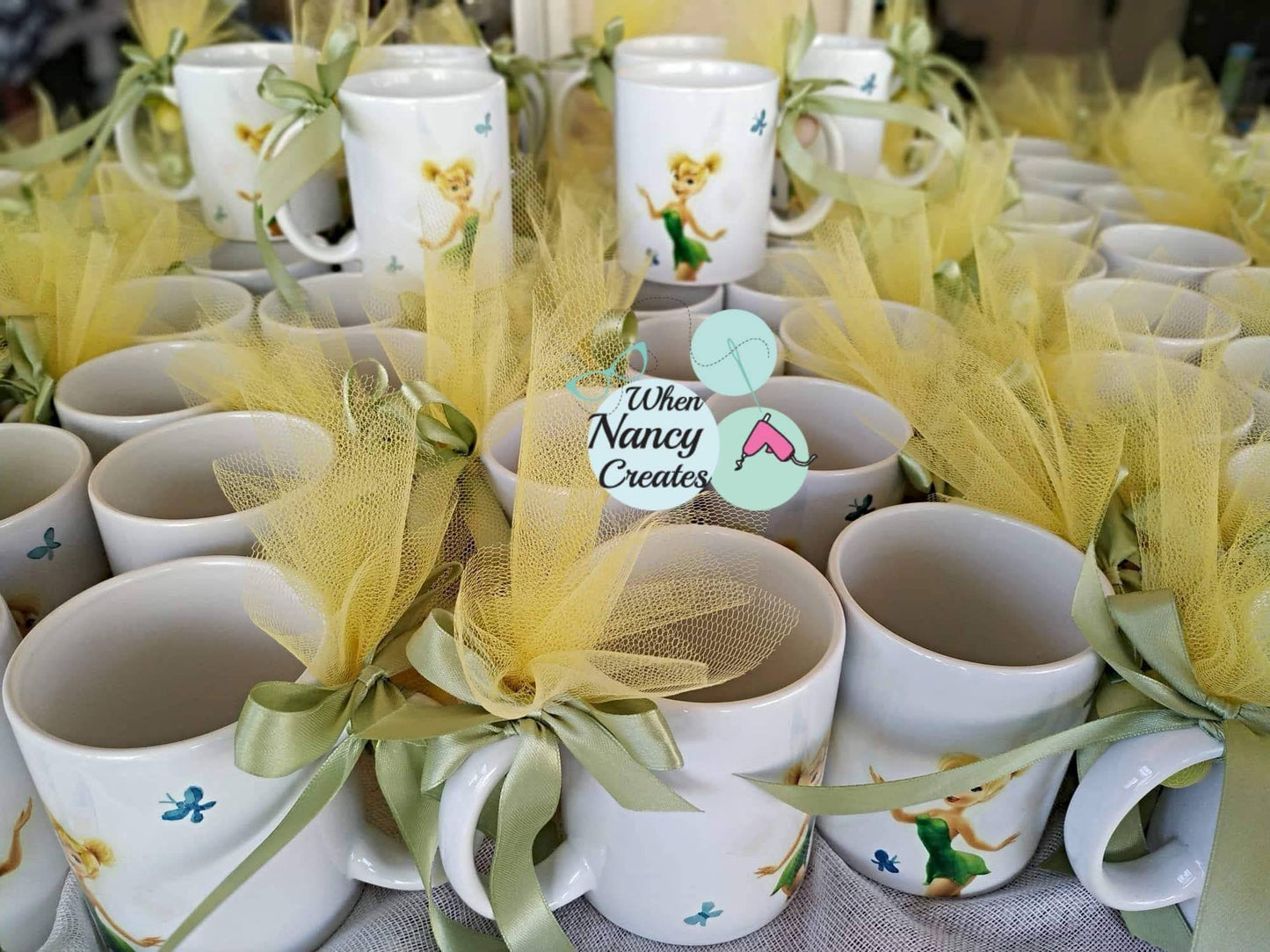 Μπομπονιέρα βάφτισης κούπα με θέμα Tinkerbell