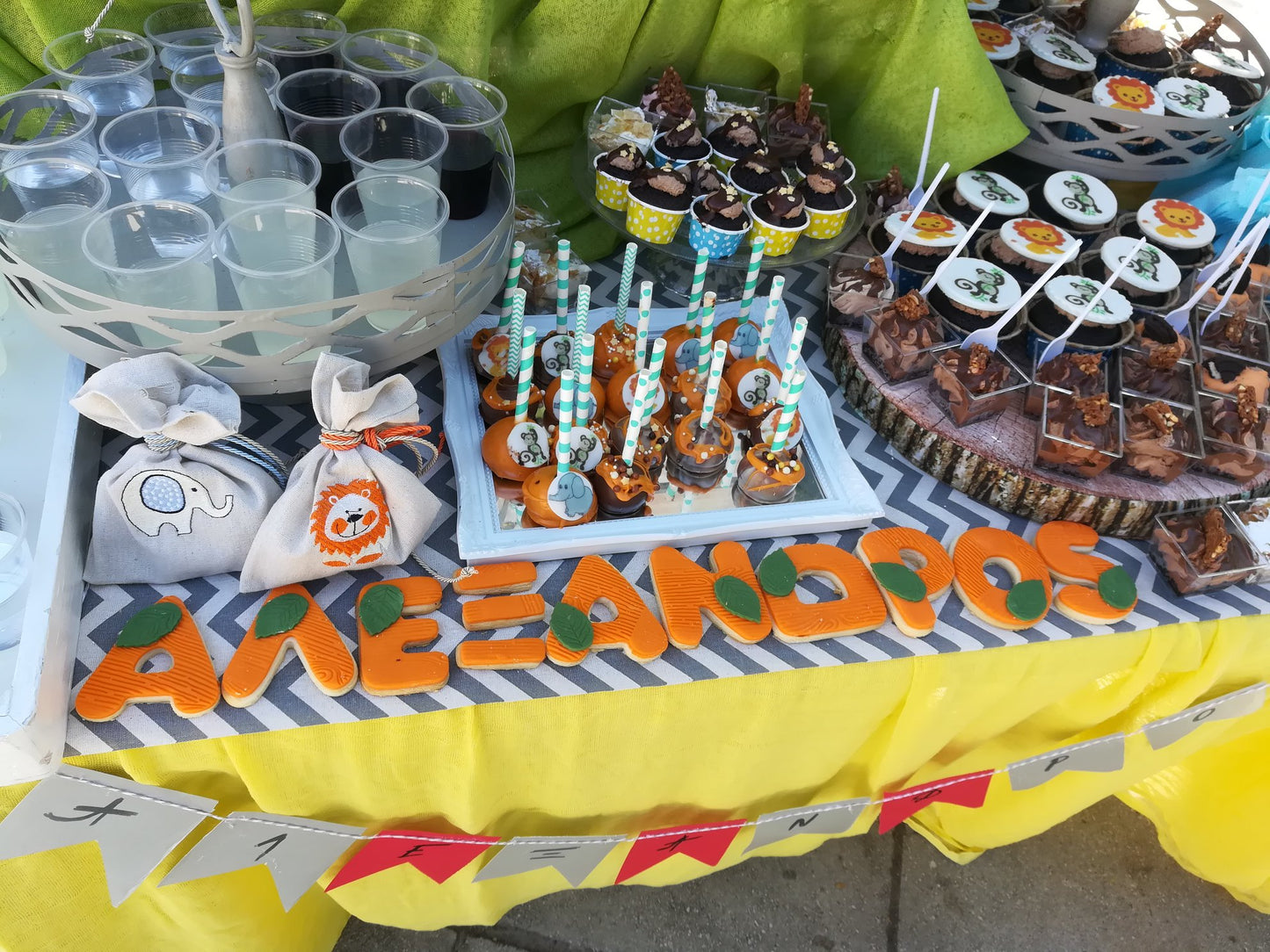 Candy bar 100 ατόμων με θέμα Ζωάκια της ζούγκλας