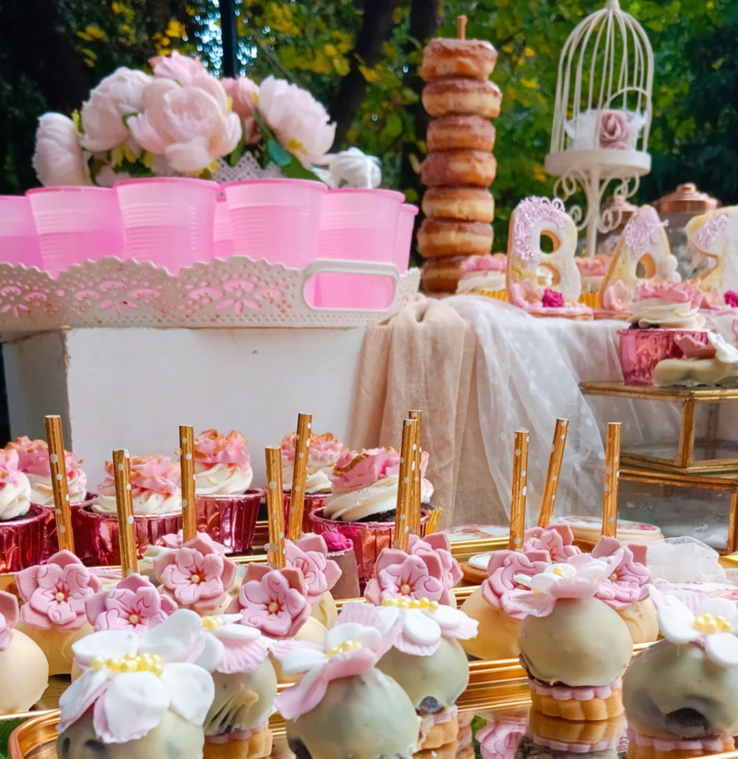 Candy bar 100 ατόμων με θέμα Κοριτσάκι