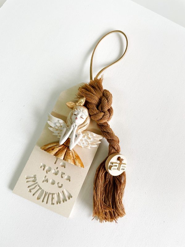 Ταμπελάκι Τα 1α μου xmas Νεράιδα φιόγκος Έλενα Μανάκου